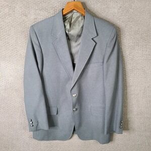 Vintage Woodmere Jacket Mens 42S Gray Sport Coat Silver Buttons Blazer Coat USA